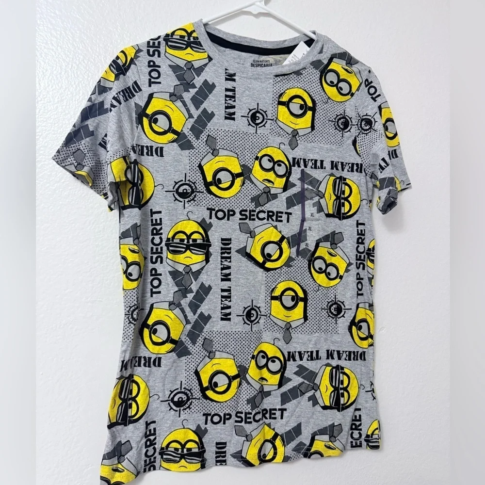 Gray and Yellow Minions Kids T-Shirt